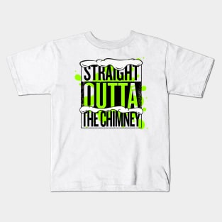 Straight Outta The Chimney Christmas Kids T-Shirt